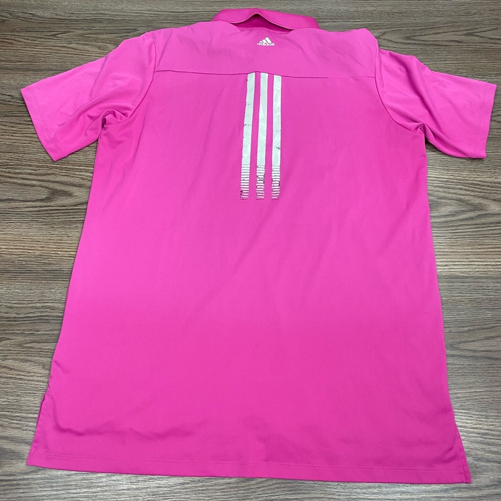 Adidas adizero Hot Pink Golf Polo Shirt XL - Picture 4 of 5
